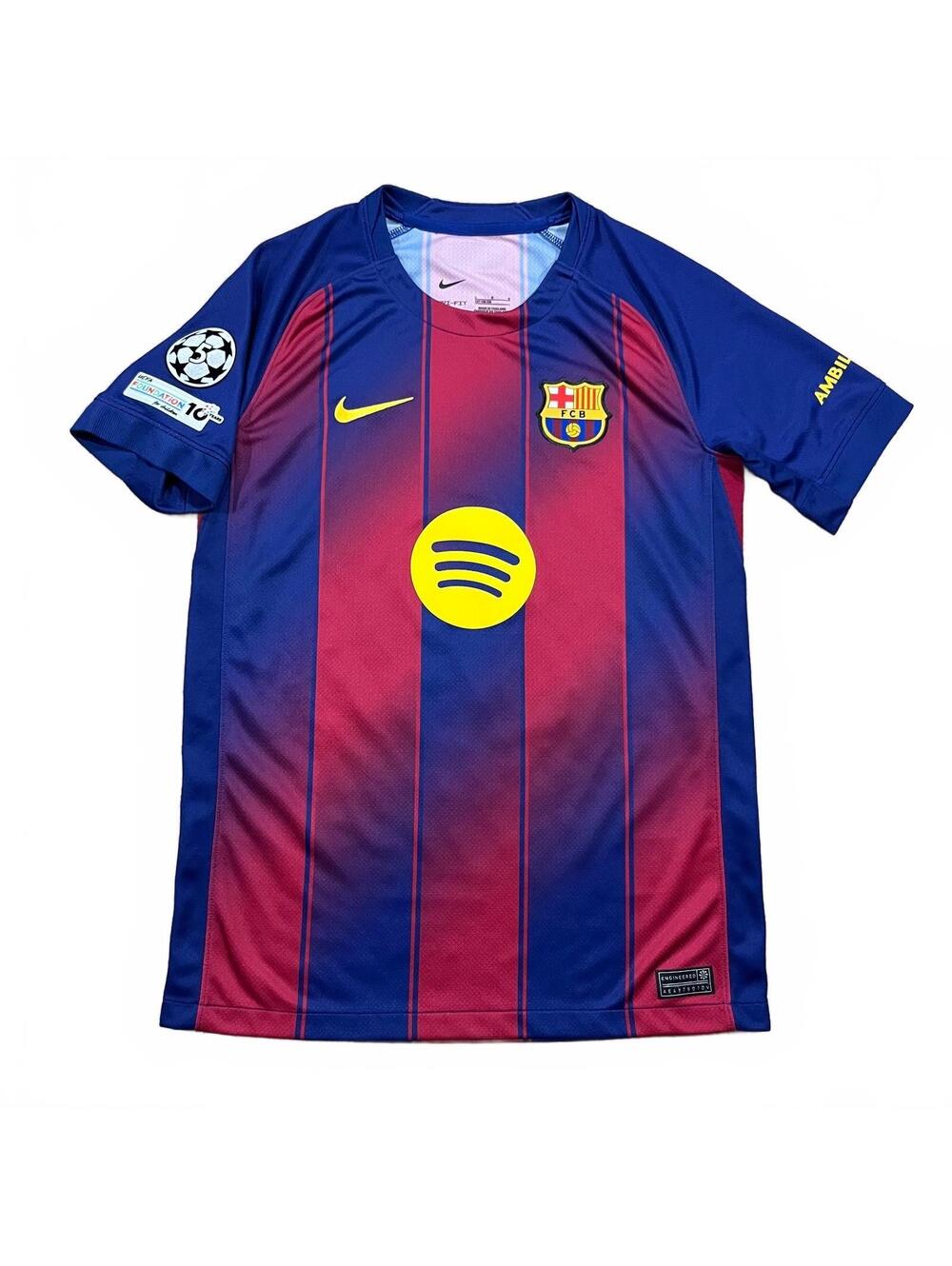 Barcelona FC Nike Boys 2025/26 Home Jersey Lamine Yamal Size Large